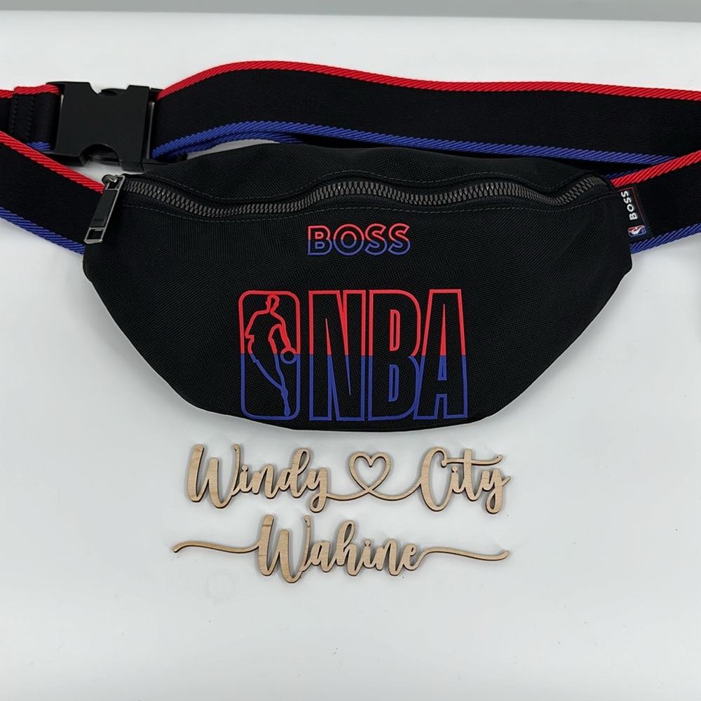 NWT Hugo Boss NBA Ltd Ed Bum/Belt Bag- Black/Red/Blue
